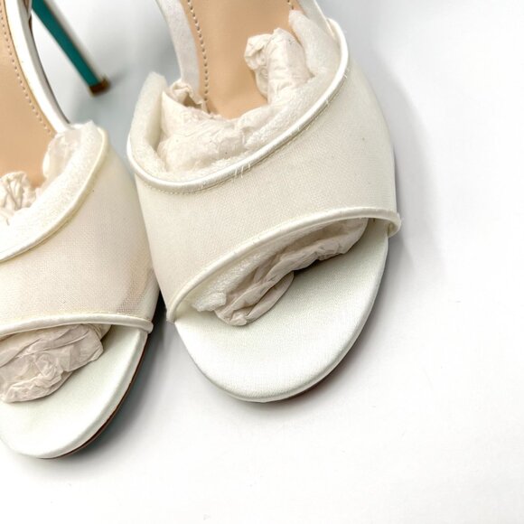 Betsey Johnson Womens Size 8 Blaze White Ivory Jeweled Bow Heels Pumps Shoes - Picture 4 of 15